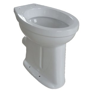 Aquavive Staande Toiletpot Verhoogd - Keramiek - Muuraansluiting (pk) - Wit - 49,5cm