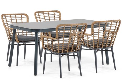 Lifestyle Toledo/Tavano 160 cm dining tuinset 5-delig