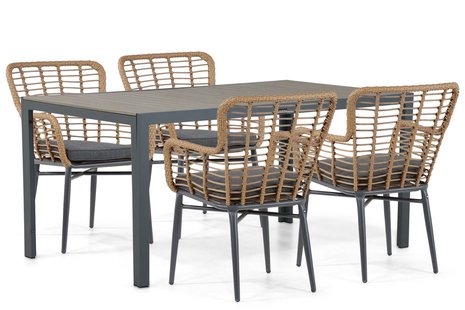 De Laan Toledo/Solare 160 cm dining tuinset 5-delig
