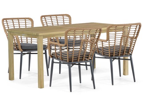 De Laan Toledo/Weston 160 cm dining tuinset 5-delig