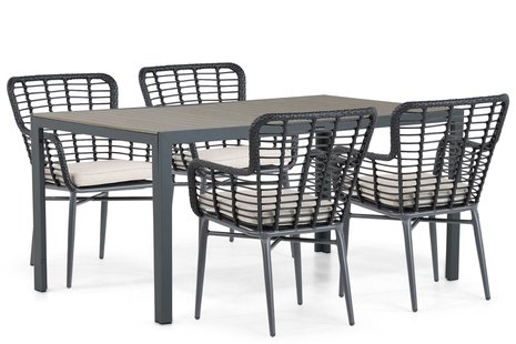 De Laan Toledo/Solare 160 cm dining tuinset 5-delig