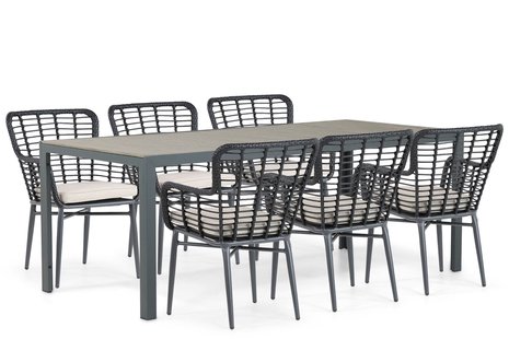 De Laan Toledo/Solare 200 cm dining tuinset 7-delig
