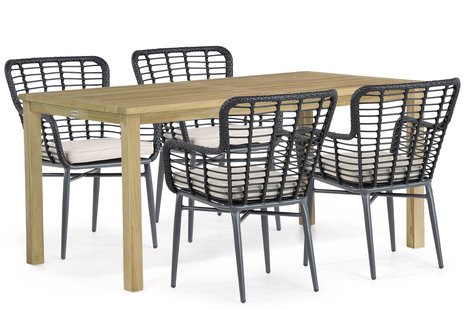 De Laan Toledo/Weston 160 cm dining tuinset 5-delig