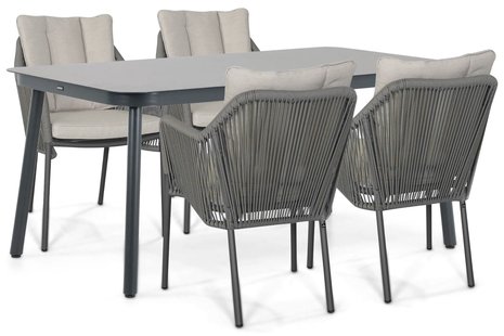 De Laan Marbella/Tavano 160x90 cm dining tuinset 5-delig