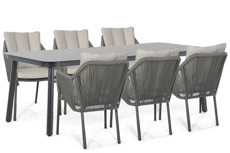 De Laan Marbella/Tavano 220x90 cm dining tuinset 7-delig
