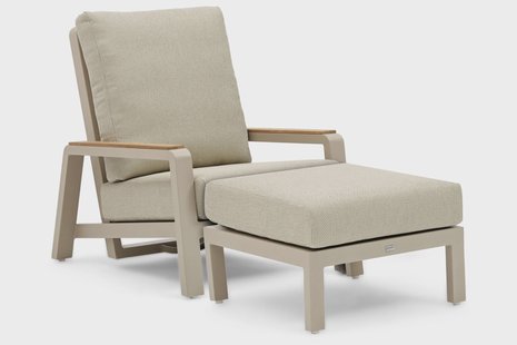 Osmen Manly lounge tuinstoel met voetenbank