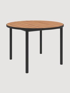 Ronde tuintafel Kirra met teakhouten tafelblad, &Oslash; 110 cm