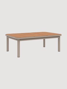 Tuin salontafel Kirra met teakhouten blad