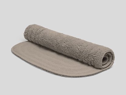 Yumeko Badmat ovaal warm taupe 60x90 100% biologisch katoen