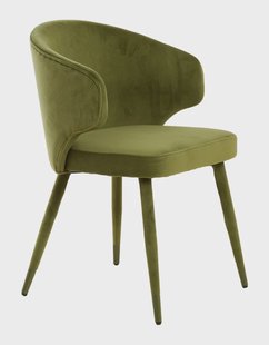 Light & Living Eetkamerstoel 'Kosaka' Velvet, kleur Olijfgroen