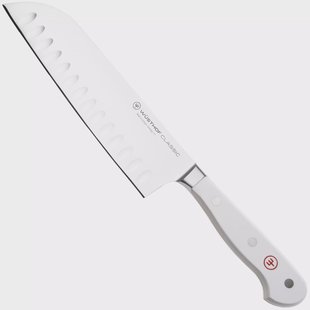 Wüsthof Classic White santoku met kuiltjes 17 cm, 1040231317