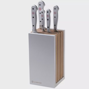 Wüsthof Classic White 5-delige messenset versie broodmes inclusief blok, 1090270502