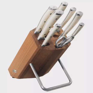 Wüsthof Classic Ikon Wit 1090470802, 8-delige messenset met blok