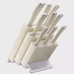 Wusthof Classic Ikon Wit, 1090470902, 10-delige messenset met blok