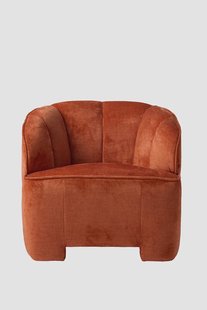 Oranje velvet fauteuil
