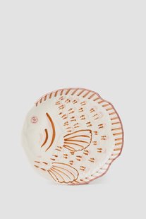 Donkerroze vis dinerbord