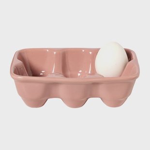 Eierhouder keramiek 6 eieren - roze