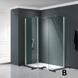 Douchewand deel B 100x200cm muurprofiel Nano antikalk coating