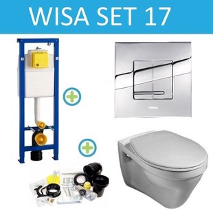Wisa XS Gustavberg Saval Delos set17 Chroom (meerprijs €25,00)