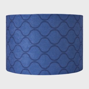Lampenkap grafisch - blauw - ø24.5x17 cm