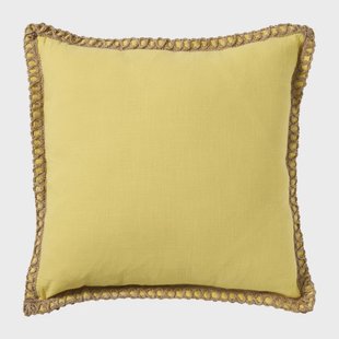 Kussen jute - geel - 45x45 cm