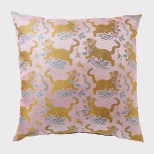 Kussen tijger - roze - 45x45 cm