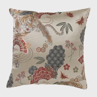 Kussen jacquard - beige - 45x45 cm