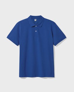 HEMA Herenpolo Denton piqué felblauw (felblauw)