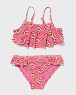 HEMA Kinderbikini rib schelpen roze (roze)
