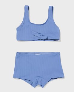HEMA Kinderbikini rib blauw (blauw)