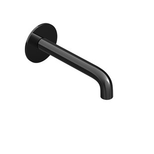 Wastafelkraan Uitloop Hotbath Cobber Rond 15 cm Gepolijst Zwart PVD