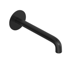 Wastafelkraan Uitloop Hotbath Cobber Rond 18 cm Geborsteld Zwart PVD