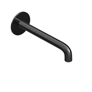 Wastafelkraan Uitloop Hotbath Cobber Rond 18 cm Gepolijst Zwart PVD