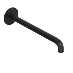 Wastafelkraan Uitloop Hotbath Cobber Rond 25 cm Geborsteld Zwart PVD