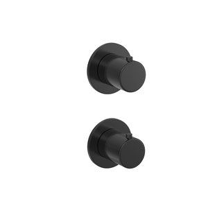 Douchethermostaat Hotbath Cobber Inbouw 2-weg Geborsteld Zwart PVD