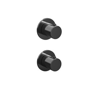 Douchethermostaat Hotbath Cobber Inbouw 2-weg Gepolijst Zwart PVD