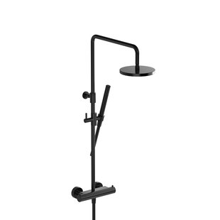 Hotbath COBBER Thermostatische stortdoucheset Geborsteld Zwart PVD (SDS9MBP)