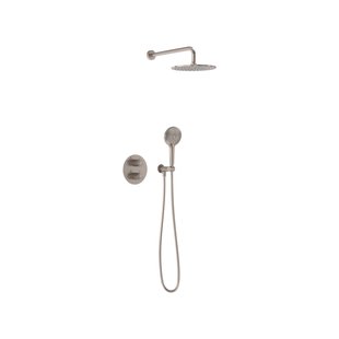 Thermostatische Inbouwdoucheset Wandarm MAY Inbouw Geborsteld Nickel Pvd