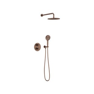 Thermostatische Inbouwdoucheset Wandarm MAY Inbouw Geborsteld Mat Koper Pvd