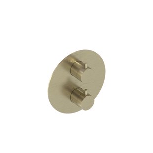 Afbouwdeel Therm. MAY Met 2-Weg Stop-Omstel Geborsteld Mat Goud Pvd