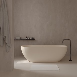 Vrijstaande Badkuip Ideavit Solidera 170x80x55cm Creme Mat