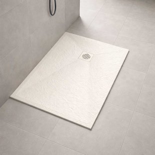 Douchebak BWS Stonelle Antislip Composiet 90x120x3 cm Inkortbaar Beige