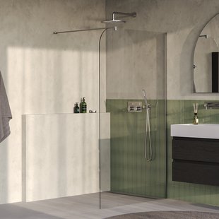 BRAUER Orion inloopdouche helder glas 120x200 incl. glascoating Geborsteld RVS PVD