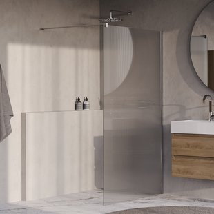 BRAUER Oblivion Flow inloopdouche helder ribbelglas 120x200 incl. glascoating chroom