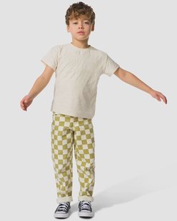 HEMA Kinderbroek regular fit blokken groen (groen)