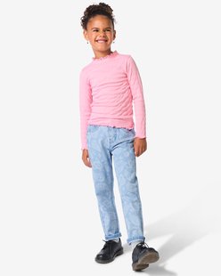 HEMA Kinderbroek mom fit paisley lichtblauw (lichtblauw)