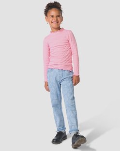 HEMA Kinderbroek mom fit paisley lichtblauw (lichtblauw)