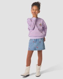 HEMA Kinderrok bloemen lichtblauw (lichtblauw)