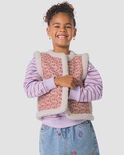 HEMA Kindergilet teddy bloemen ecru (ecru)