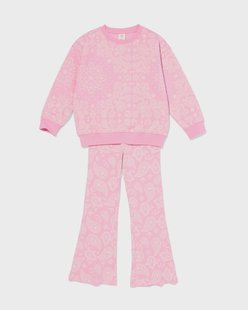 HEMA Kinderkledingset rib paisley roze (roze)